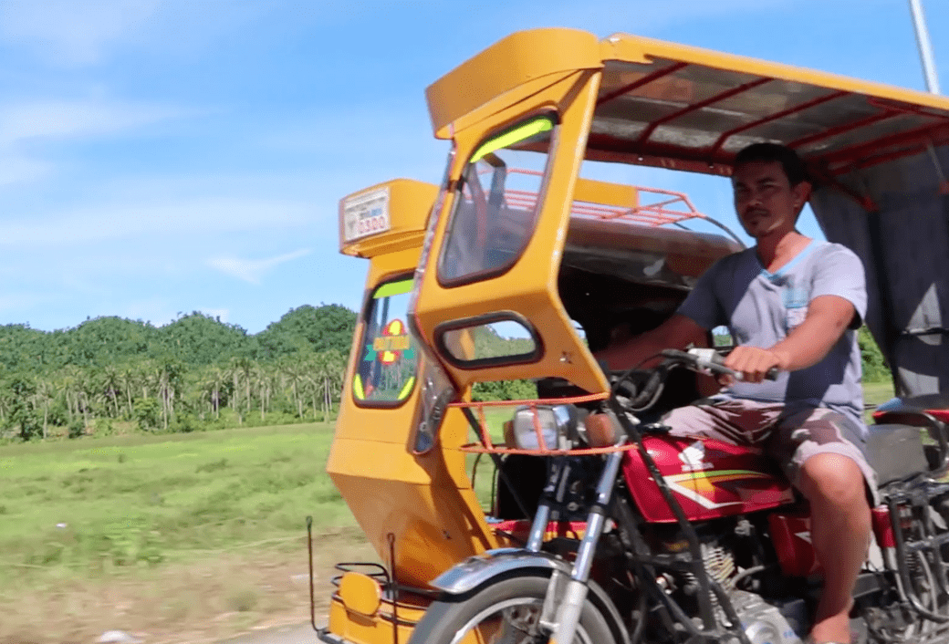 filipino tricycle driver in the province in catanduanes philippines